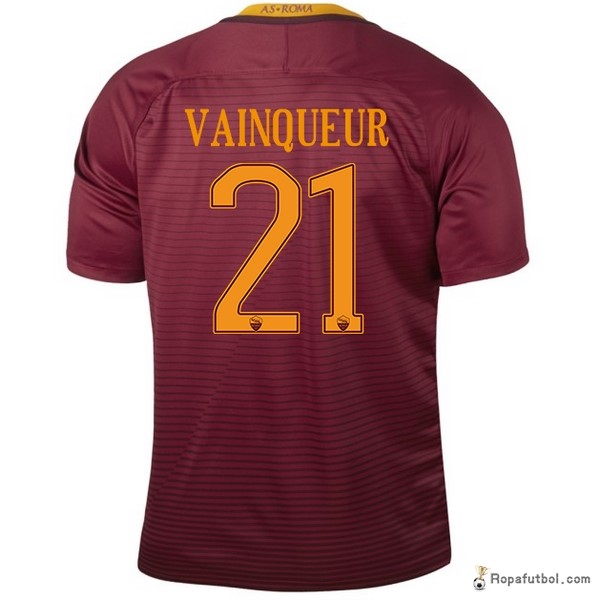 Camiseta As Roma Replica Primera Ropa Vainqueur 2016/17 Rojo